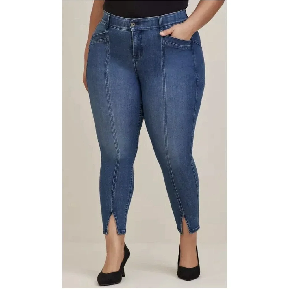 Torrid Bombshell Skinny Jeans Womens 22S Super Soft Stretch Blue Denim Plus Size